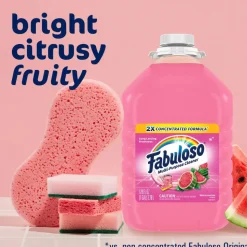 Fabuloso Multi-Purpose Cleaner, Watermelon Scent, 128 Oz, Case Of 4 Bottles