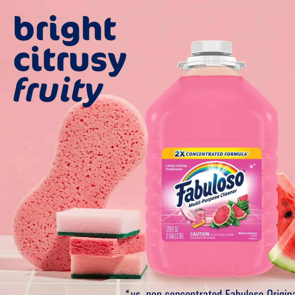 Fabuloso Multi-Purpose Cleaner, Watermelon Scent, 128 Oz, Case Of 4 Bottles