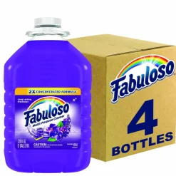 Fabuloso Multi-use Cleaner, Lavender Scent, 1 gal Bottle, 4/Carton