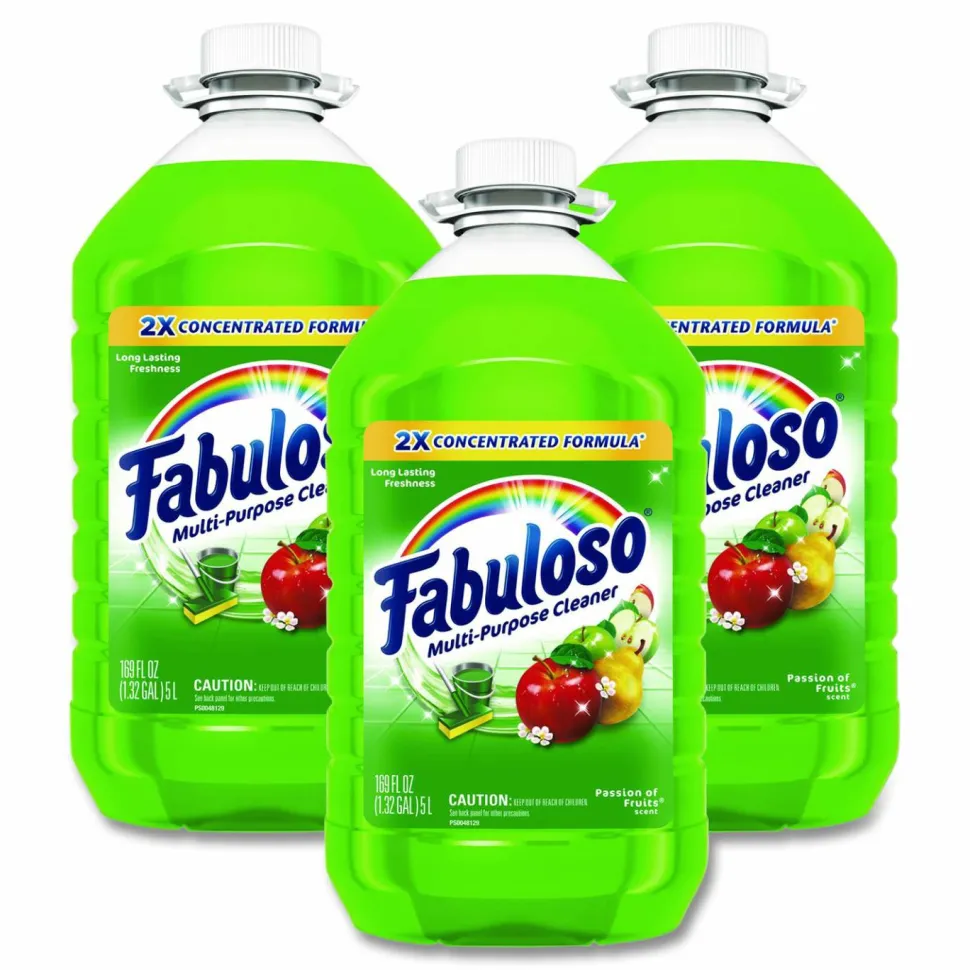 Fabuloso Multi-Use Cleaner, Passion of Fruits Scent, 169 oz Bottle, 3/Carton