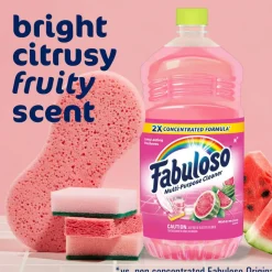 Fabuloso 2X Multi-Purpose Cleaner, Watermelon Scent, 56 Oz, Pink, Pack Of 6 Bottles