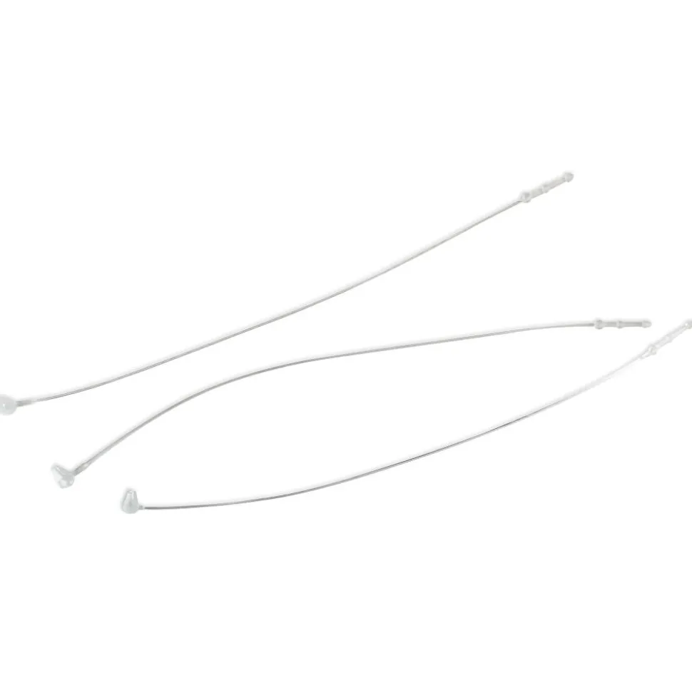 Fastener Locks, 5", Clear, Pack Of 100 Fastener Locks