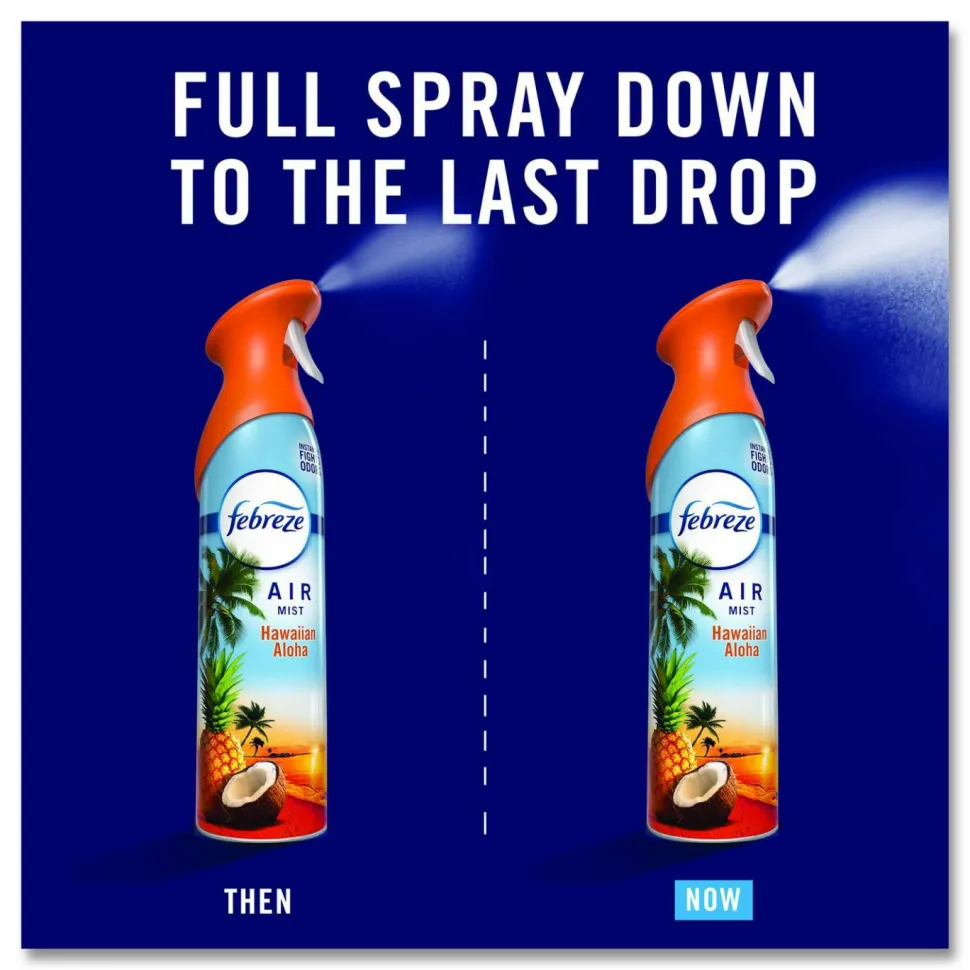 Febreze AIR, Hawaiian Aloha, 8.1 oz Aerosol Spray, 6/Carton
