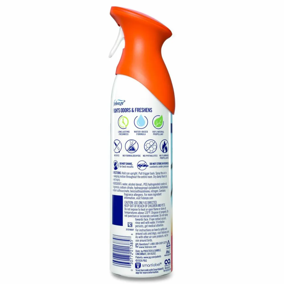 Febreze AIR, Hawaiian Aloha, 8.1 oz Aerosol Spray, 6/Carton