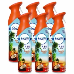 Febreze AIR, Hawaiian Aloha, 8.1 oz Aerosol Spray, 6/Carton