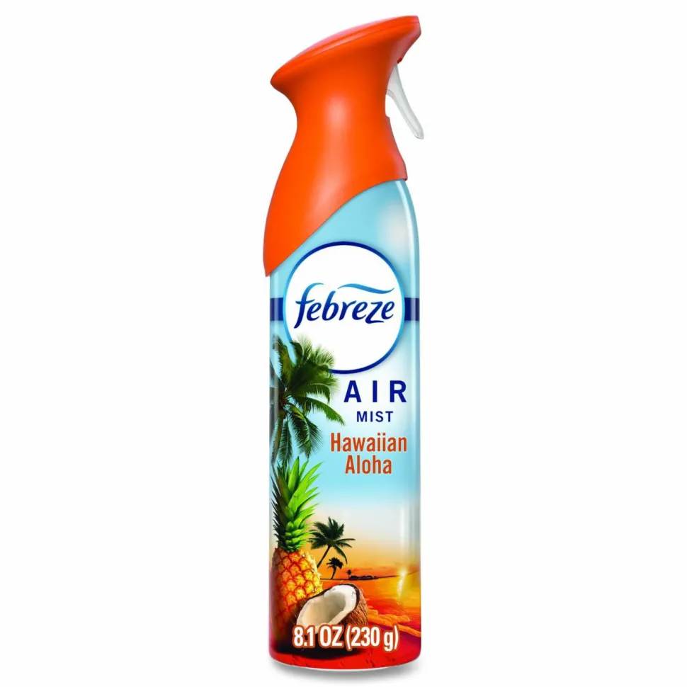 Febreze AIR, Hawaiian Aloha, 8.1 oz Aerosol Spray, 6/Carton