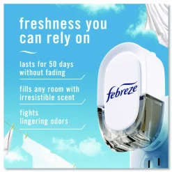Febreze PLUG Air Freshener Refills, Mountain/Ocean/Rainforest, 2.63 oz, 3/Pack, 6 Packs/Carton