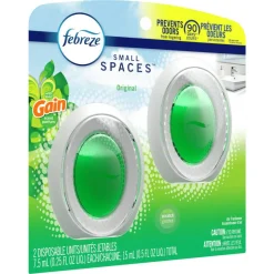 Febreze Small Spaces Air Fresheners, Gain, 0.5 Oz, Pack Of 2 Air Fresheners