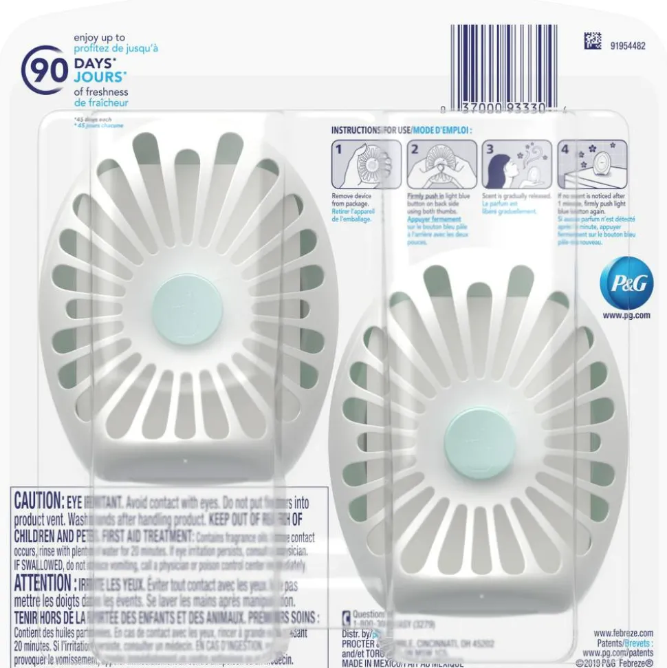 Febreze Small Spaces Air Fresheners, Gain, 0.5 Oz, Pack Of 2 Air Fresheners