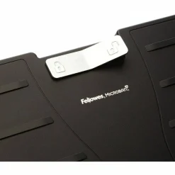 Fellowes Adjustable Locking Footrest with Microban, Black/Silver