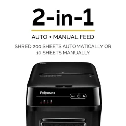 Fellowes AutoMax 200M 200 Sheet Micro-Cut Shredder, 4656201