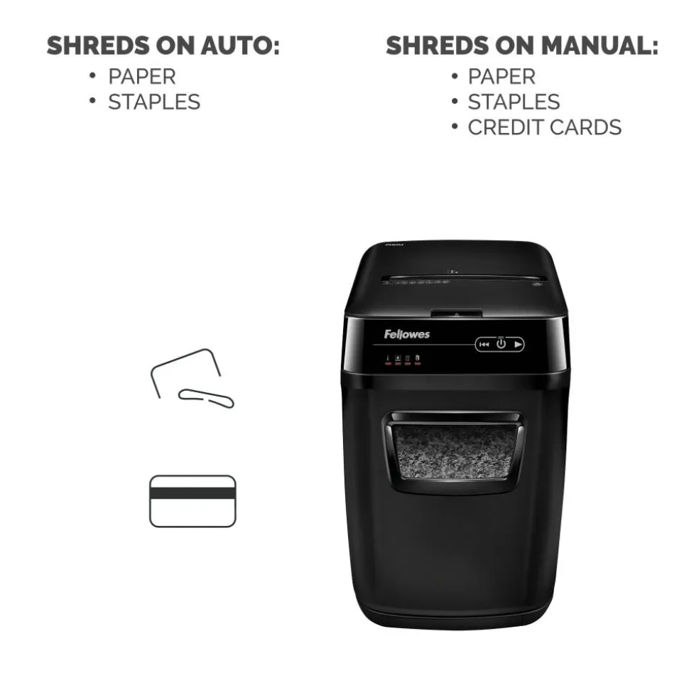 Fellowes AutoMax 200M 200 Sheet Micro-Cut Shredder, 4656201