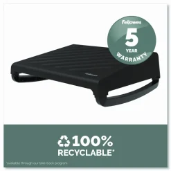 Fellowes Breyta Foot Rest, 19.3 x 14.2 x 3.9, Black
