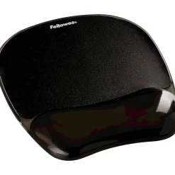 Fellowes Crystal™ Gel Mouse Pad Wrist Rest - Black (9112101)