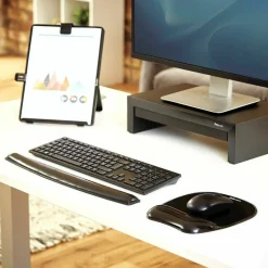 Fellowes Crystal™ Gel Mouse Pad Wrist Rest - Black (9112101)