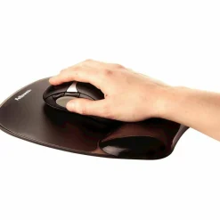 Fellowes Crystal™ Gel Mouse Pad Wrist Rest - Black (9112101)