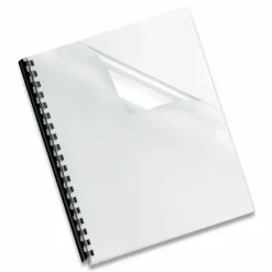Fellowes Crystals Clear Pre-Punched Binding Covers, 11-5/16" x 8-13/16" x 1/8", Clear, Total Qty 100