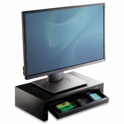 Fellowes Designer Suites Height-Adjustable Monitor Riser With Storage Tray, 4.38
