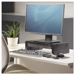 Fellowes Designer Suites Height-Adjustable Monitor Riser With Storage Tray, 4.38