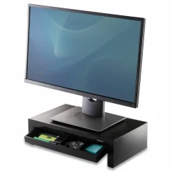 Fellowes Designer Suites Height-Adjustable Monitor Riser With Storage Tray, 4.38