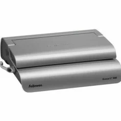 Fellowes E 500 Electric Comb Binding Machine With Starter Kit, Silver/Black