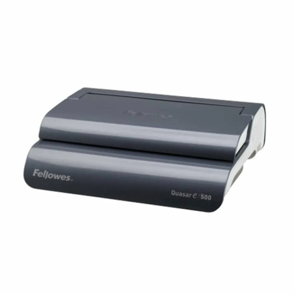 Fellowes E 500 Electric Comb Binding Machine With Starter Kit, Silver/Black