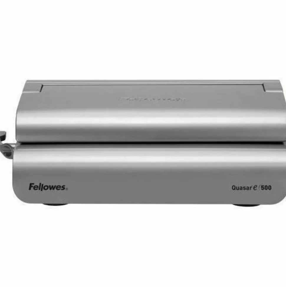 Fellowes E 500 Electric Comb Binding Machine With Starter Kit, Silver/Black