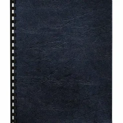 Fellowes Expressions Classic Grain Texture Presentation Covers for Binding Systems, Paper, Round Corners, 11.25 x 8.75, Navy, 200/Pack