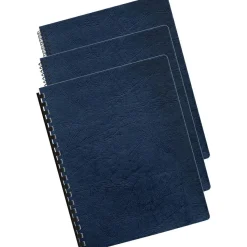Fellowes Expressions Classic Grain Texture Presentation Covers for Binding Systems, Paper, Round Corners, 11.25 x 8.75, Navy, 200/Pack