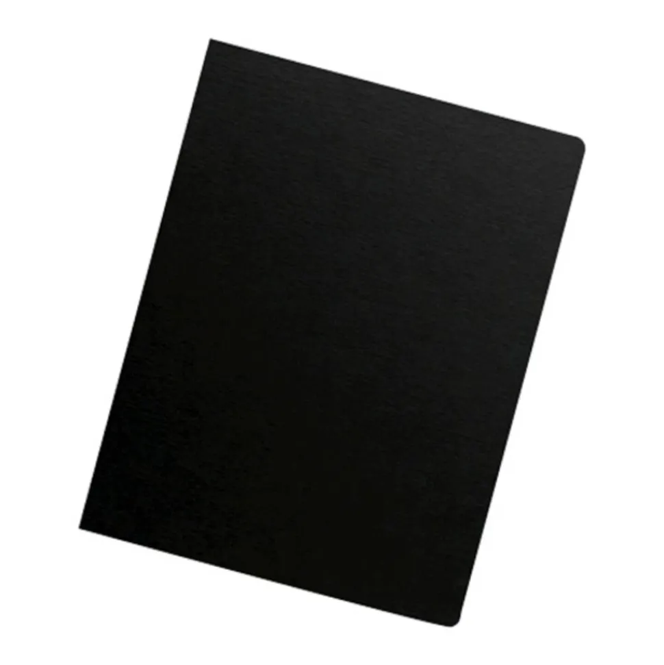 Fellowes Futura Presentation Covers for Binding Systems, Plastic, Round Corners, 11.25 x 8.75, Matte Black, 25/Pack