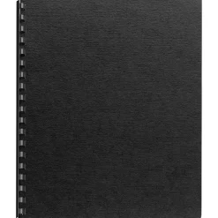 Fellowes Futura Presentation Covers for Binding Systems, Plastic, Round Corners, 11.25 x 8.75, Matte Black, 25/Pack