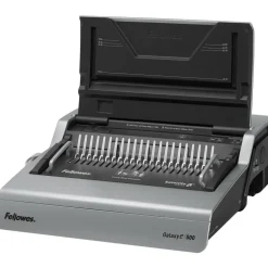 Fellowes Galaxy-E 500 Electric Comb Binding Machine With Starter Kit, Silver/Black