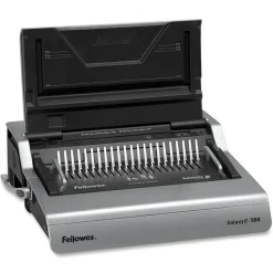 Fellowes Galaxy-E 500 Electric Comb Binding Machine With Starter Kit, Silver/Black