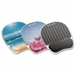 Fellowes Gel Mouse Pad With Wrist Rest, Sandy Beach