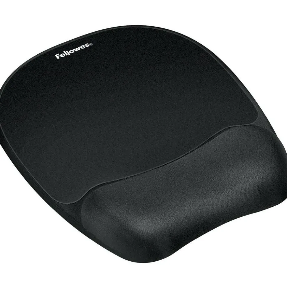 Fellowes Gel Wrist Rest/Mouse Pad, Fabric, Black
