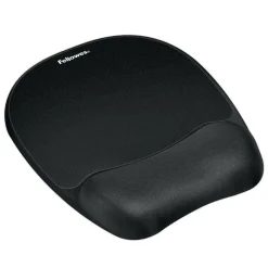 Fellowes Gel Wrist Rest/Mouse Pad, Fabric, Black