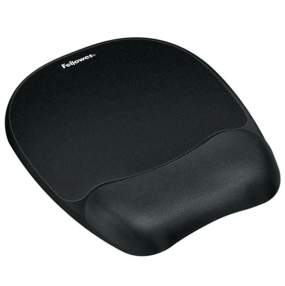 Fellowes Gel Wrist Rest/Mouse Pad, Fabric, Black