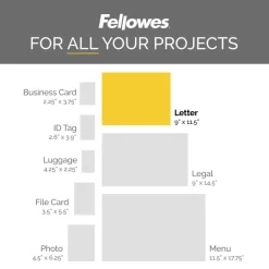 Fellowes ImageLast Laminating Pouches, UV Protection, 9" x 11 1/2", 5 Mil, Glossy, Pack Of 100