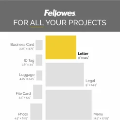 Fellowes ImageLast Thermal Laminating Pouches, Letter, 9 1/2