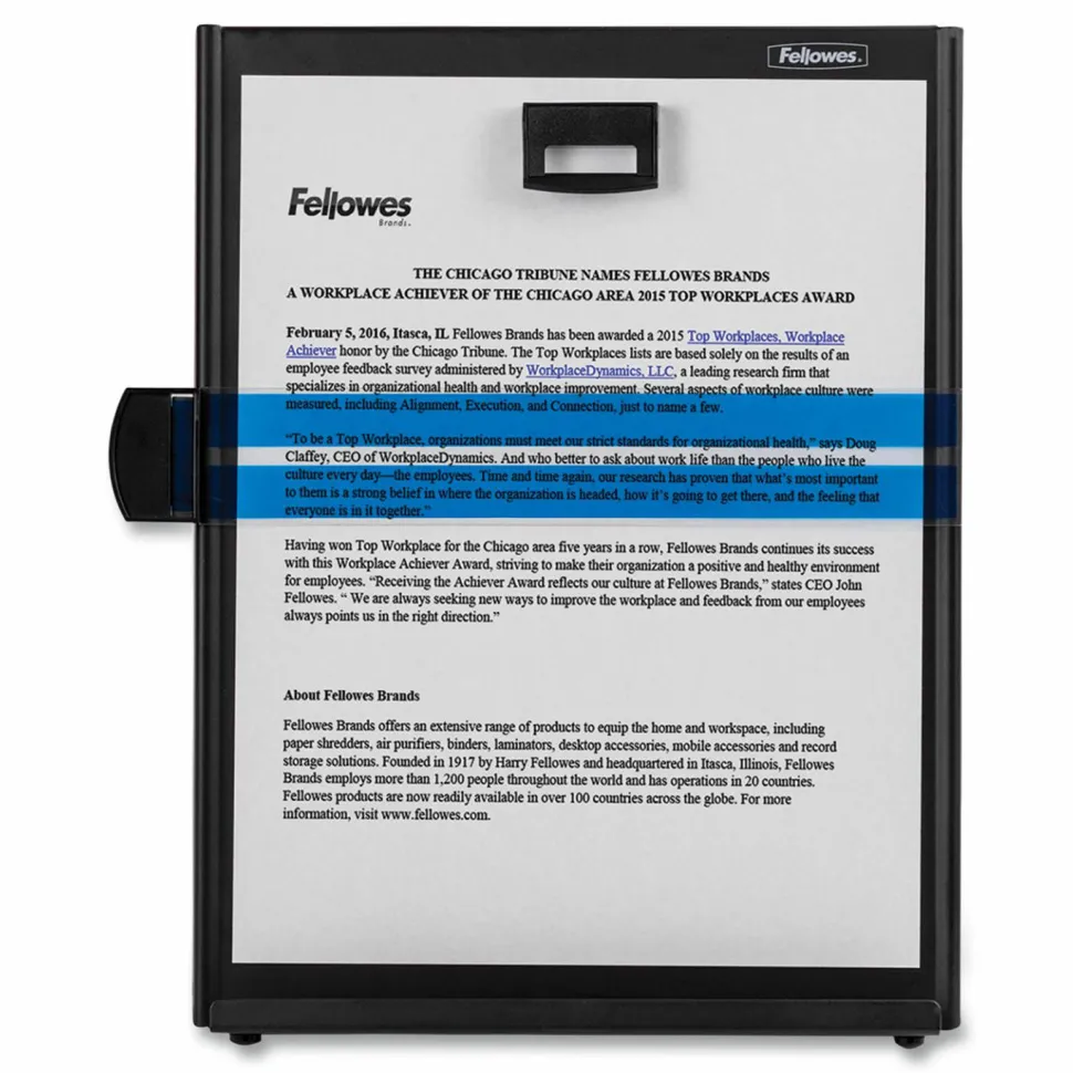 Fellowes Kopy-Aid Metal Copyholder, Black