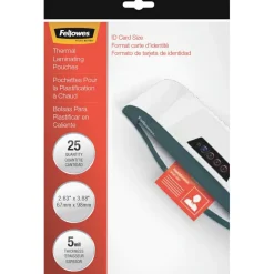 Fellowes Laminating Pouches, 5 mil., 3.88