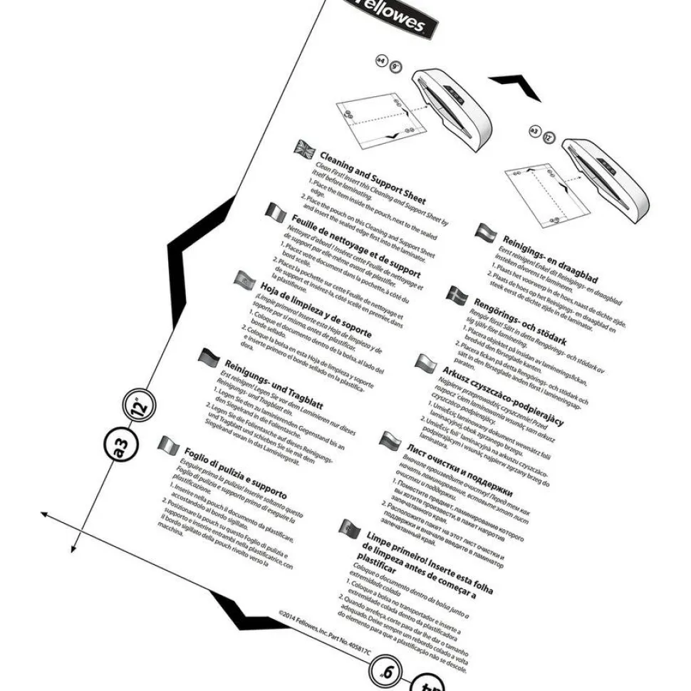 Fellowes Laminator Cleaning Sheets 10pk