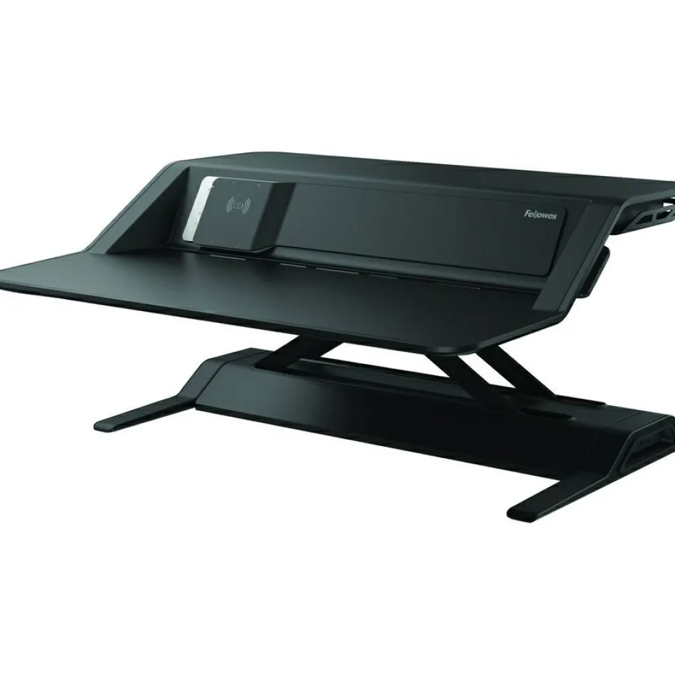 Fellowes Lotus DX Adjustable Sit-Stand Workstation, Black