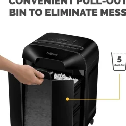 Fellowes LX85 Cross Cut 12-Sheet Home Office Paper Shredder with SafeSense, Black