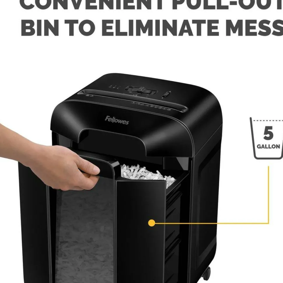 Fellowes LX85 Cross Cut 12-Sheet Home Office Paper Shredder with SafeSense, Black