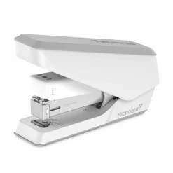Fellowes LX840 EasyPress Half Strip Stapler with Antimicrobial Protection, 25-Sheet Capacity, White