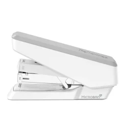 Fellowes LX870 EasyPress Stapler with Antimicrobial Protection, 40-Sheet Capacity, Gray/White