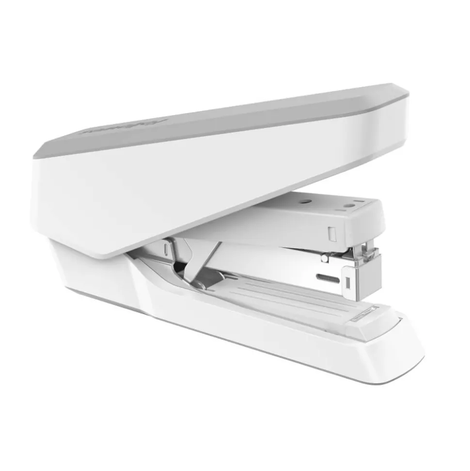 Fellowes LX870 EasyPress Stapler with Antimicrobial Protection, 40-Sheet Capacity, Gray/White