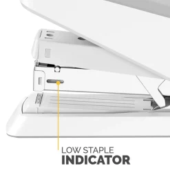 Fellowes LX870 EasyPress Stapler with Antimicrobial Protection, 40-Sheet Capacity, Gray/White