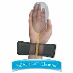 Fellowes Mouse Pad / Wrist Support with Microban Protection - 0.9" x 8.3" x 9.9" Dimension - Black - Memory Foam, Jersey Cover